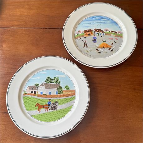 Pair of Villeroy & Boch Design Naif 10.5" Plates