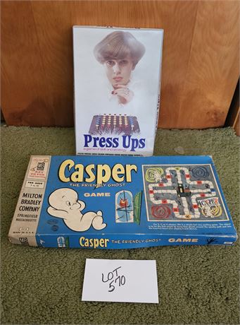 1959 Casper The Friendly Ghost Board Game, 1974 Press Ups Game