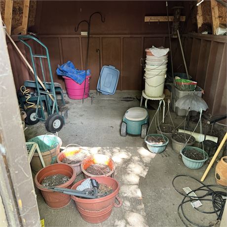 Shed CLEANOUT - Dolly, Shepherds Hooks, Planters and More