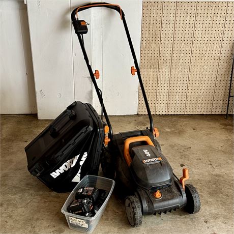 Worx Power Share 40V Lawn Mower w/ Batteries/Charger - Model WG779