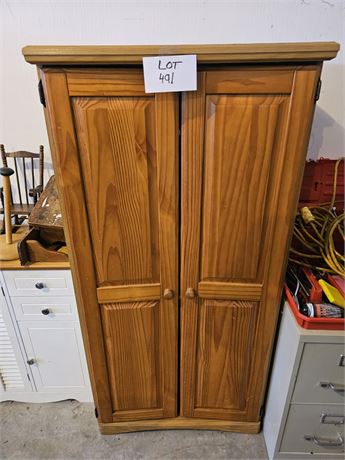 Wood Storage Cabinet