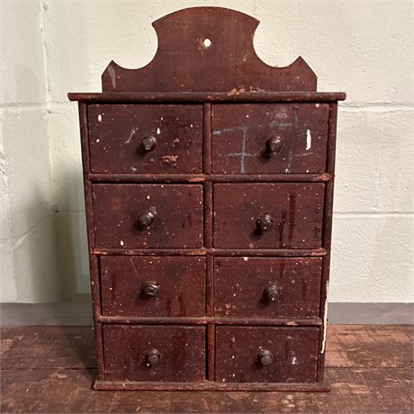 Antique 8-Drawer Spice Cabinet