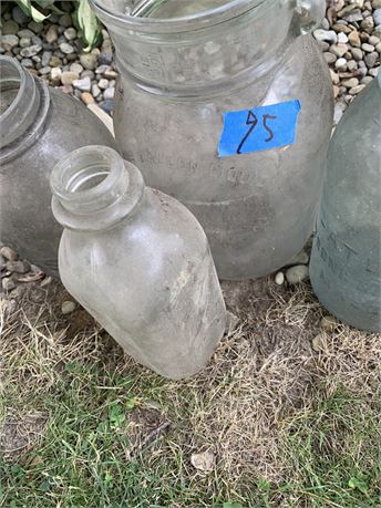 Vintage Atlas Gallon Jug Milk Bottle Glass Canning Jar Lot