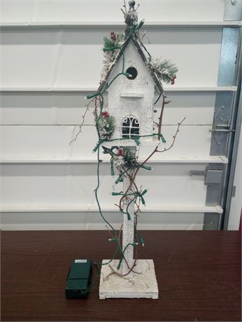 Lighted Birdhouse Christmas Decoration