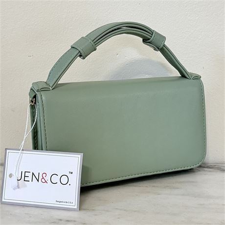New Jen & Co. Mint Green Handbag w/ Convertible Shoulder Strap
