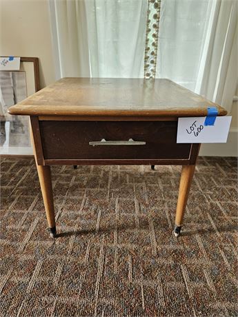 Lane Inlay Dovetail Wood Side Table