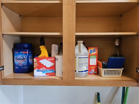 Cupboard Cleanout:Finish Dishwasher Pods/Magic Erasers/Cleaners & More