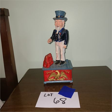 Repro Cast Metal Uncle Sam Bank