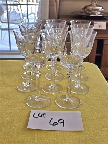 Mikasa Cameo Cut Crystal Wine/Sherry Glasses