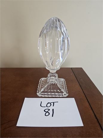 Vintage Crystal Glass Egg Paper Weight