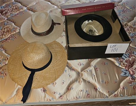 Adam 5th Ave Men's Dress Hat Small & Wicker Sun Hats