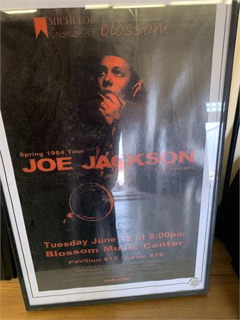 Joe Jackson's Spring 1984 Tour Concert Poster Blossom Music Center