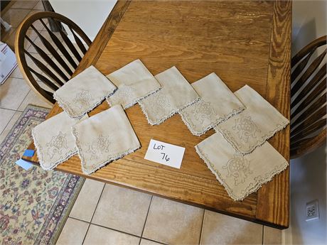 Set of 8 Taupe Color Cloth Napkins