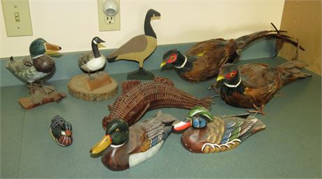 Ducks, Pheasants, Wicker Fish