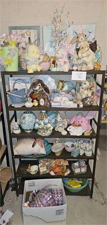 Great Mixed Easter Lot- Tree, Plush, Pillow, Figurines, Baskets & More