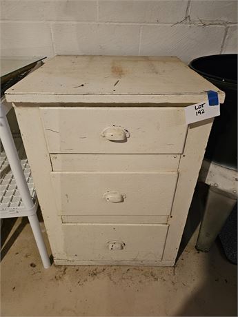 White Wood Painted Cabinet