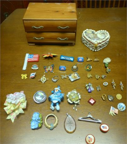 Costume Jewelry: Pins, Cufflinks