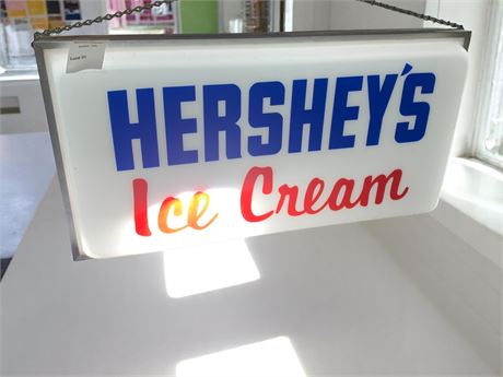 Hershey's Ice Cream Light Up Advertising Sign (Vintage)