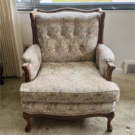 Floral Upholstered Side Chair - 30 x 30 x 33.5"T