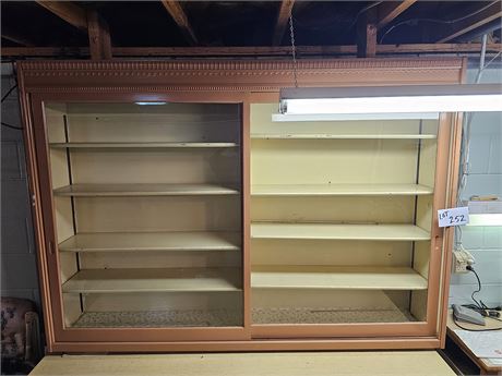 Vintage Pharmacy Store Display Cabinet - 2 Parts