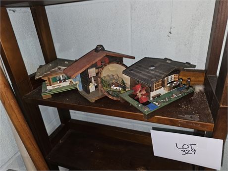 Swiss Theme Wood Houses/Music Boxes - Mixed Sizes / Styles & Themes