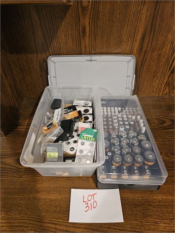 Mixed Battery Lot With Tester