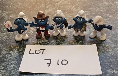 Original Vintage PVC Schleich Peyo Mixed Figurines Lot - 1980's Dates, Sizes