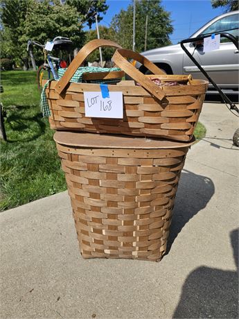 Woven Laundry Basket & Small Basket