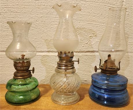 Small Vintage Oil Lamps