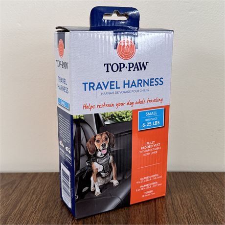 New Top Paw Dog/Pet Travel Harness - Size Small, 6-25 LBS