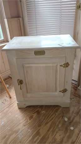 White Clad Blonde Wood Cabinet