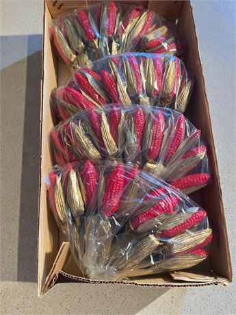 Inarco Decorative Corn Cob Bundles - 8 Boxes (Red Color)