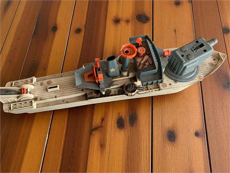 Vintage Remco Plastic USN Fighting Lady Motorized Assault Battleship