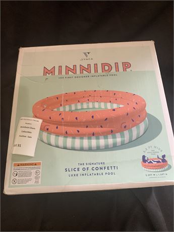 La Vaca Minnidip Slice of Confetti 125 Gallon Luxe Inflatable Pool/Original Box