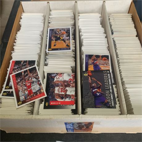 Multi-Row Box Of 1990s NBA Basketball Trading Cards - Michael Jordan & More