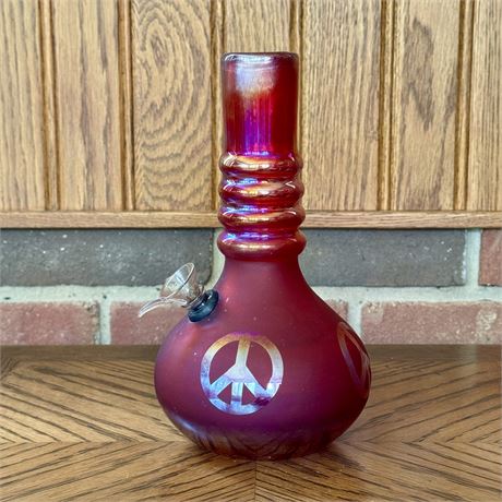 Hand Blown Art Glass Smoking Pipe "Bong"