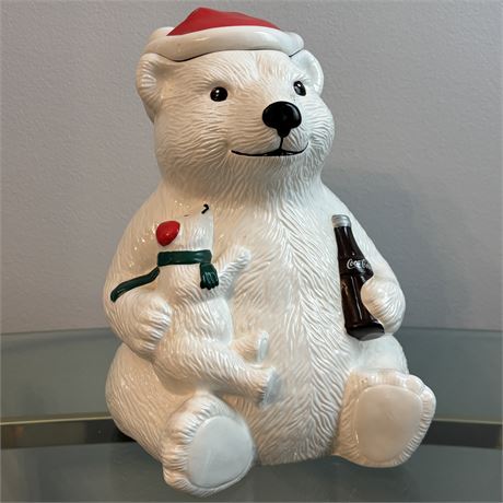 1998 Coca-Cola Polar Bear Cookie Jar