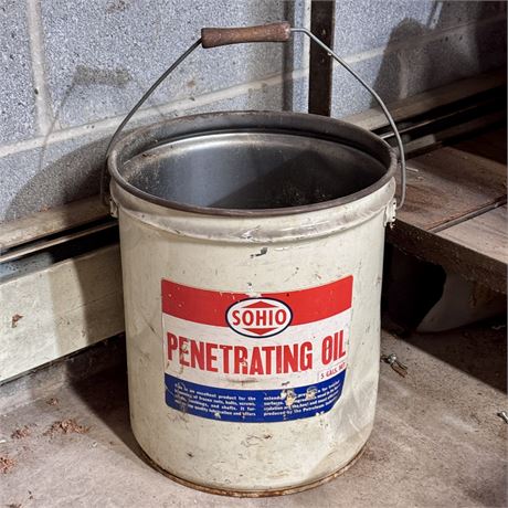 Vintage SOHIO Penetrating Oil 5 Gallon Can