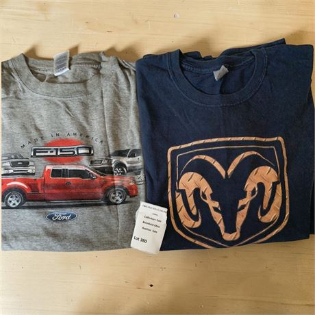Navy/Orange Ram Trucks Logo Tee & 2000s Ford F-150 Made in America Gray Tee