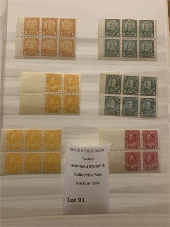 Early 1900s Canadian Postage Stamps Admiral Issue W/King George V