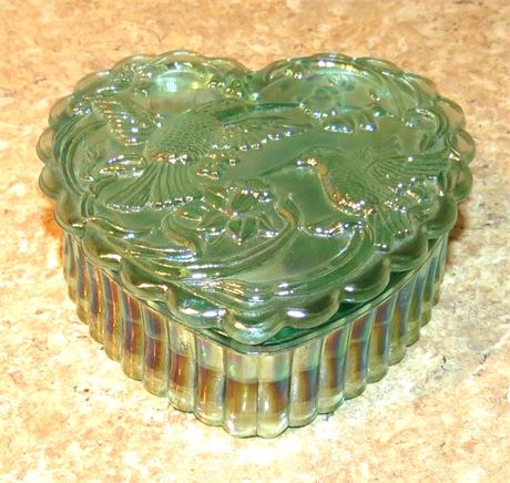 Fenton Heart Shaped Trinket Box