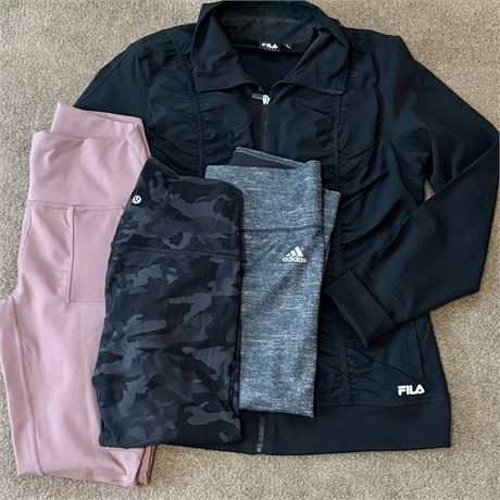 Women's Yoga Pants and FILA Jacket - Pants Medium, Jacket Large
