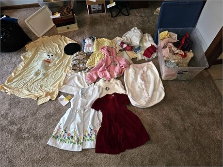 Vintage Baby-Childs Lot: Crochet Items/Buffy Cinderella/Nannette