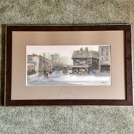 Original Frederick Leach Signed Watercolor Painting - 28 x 19"