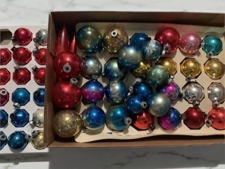 Vintage Glass Christmas Ornament Lot - Rausch, Shiny Brite & More