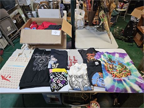 Large Lot of Concert T-Shirts & More - Mixed Artist T-Shirts