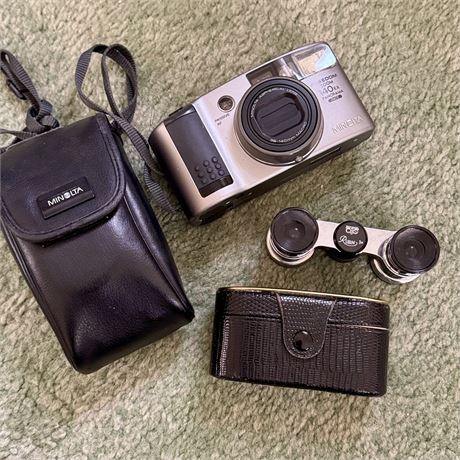 Beck Kassel Rubin Opera Glasses & Minolta Freedom Zoom Camera