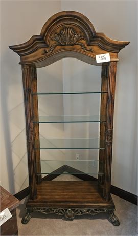 Decorative Wood Curio Display Shelf