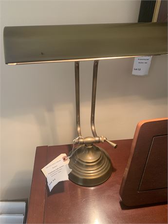Brass Desk Bankers or Piano Lamp