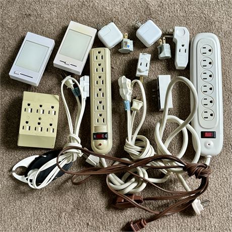 Collection of Power Cords, Adapters and More